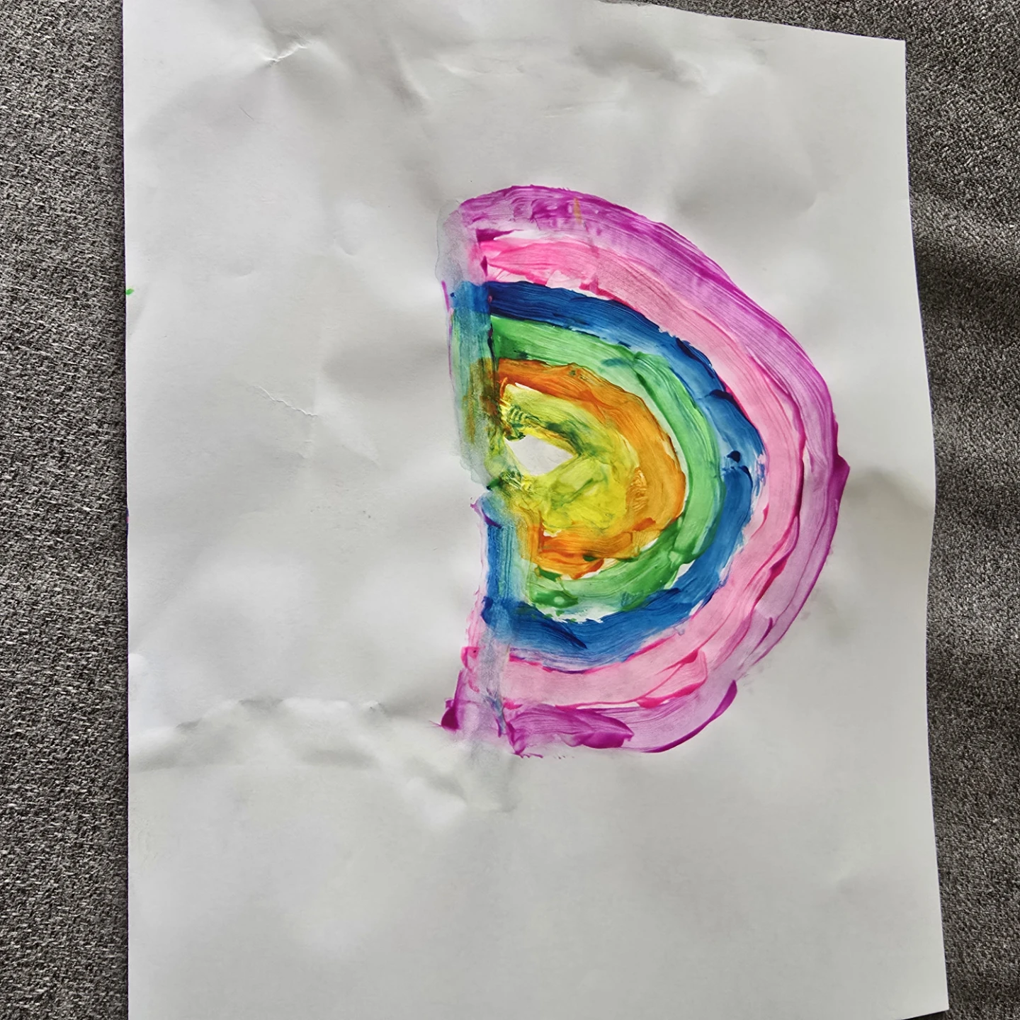 Child's Rainbow Painting