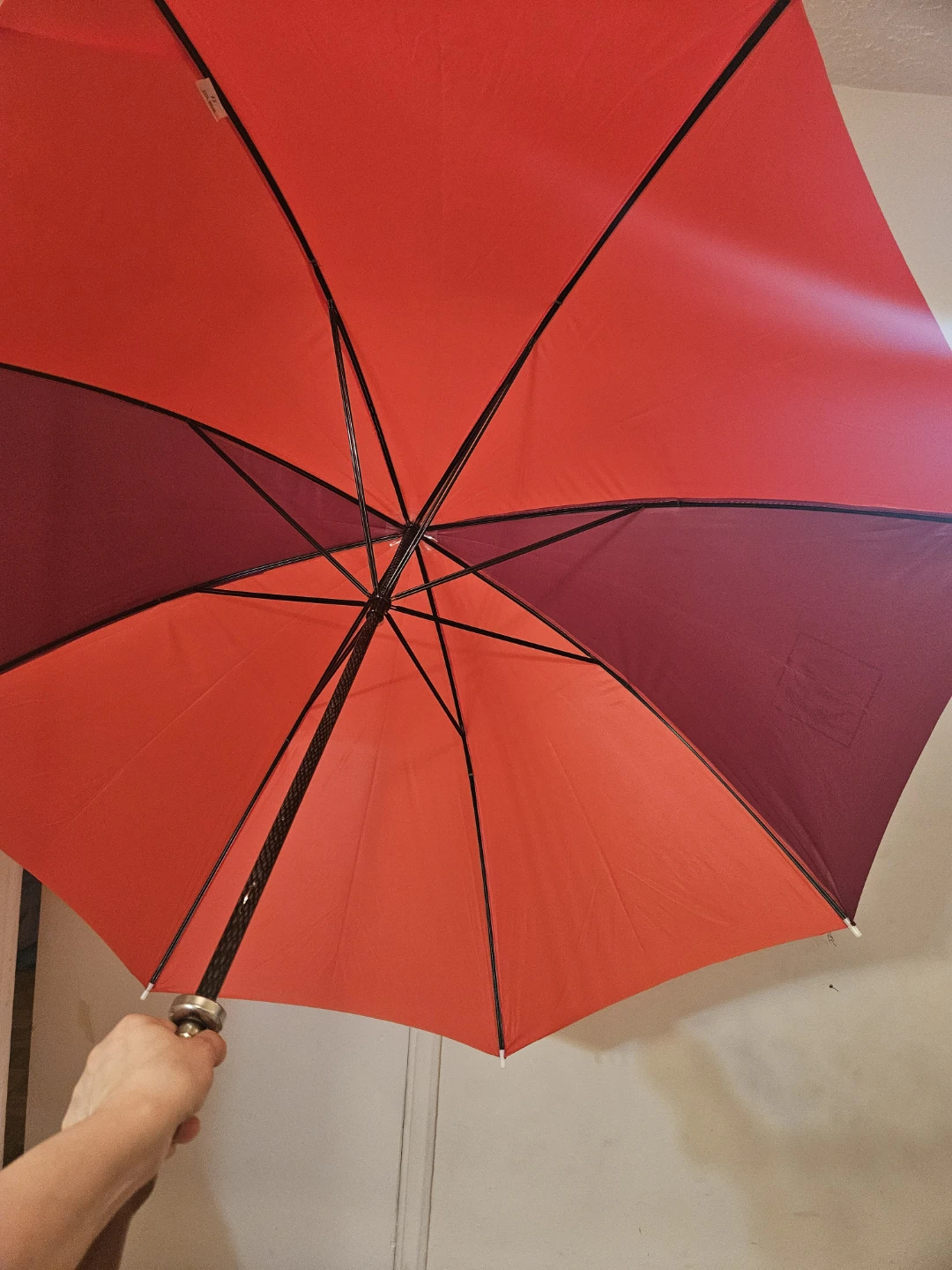 Two Umbrellas - Red & Grey Striped - photo 3