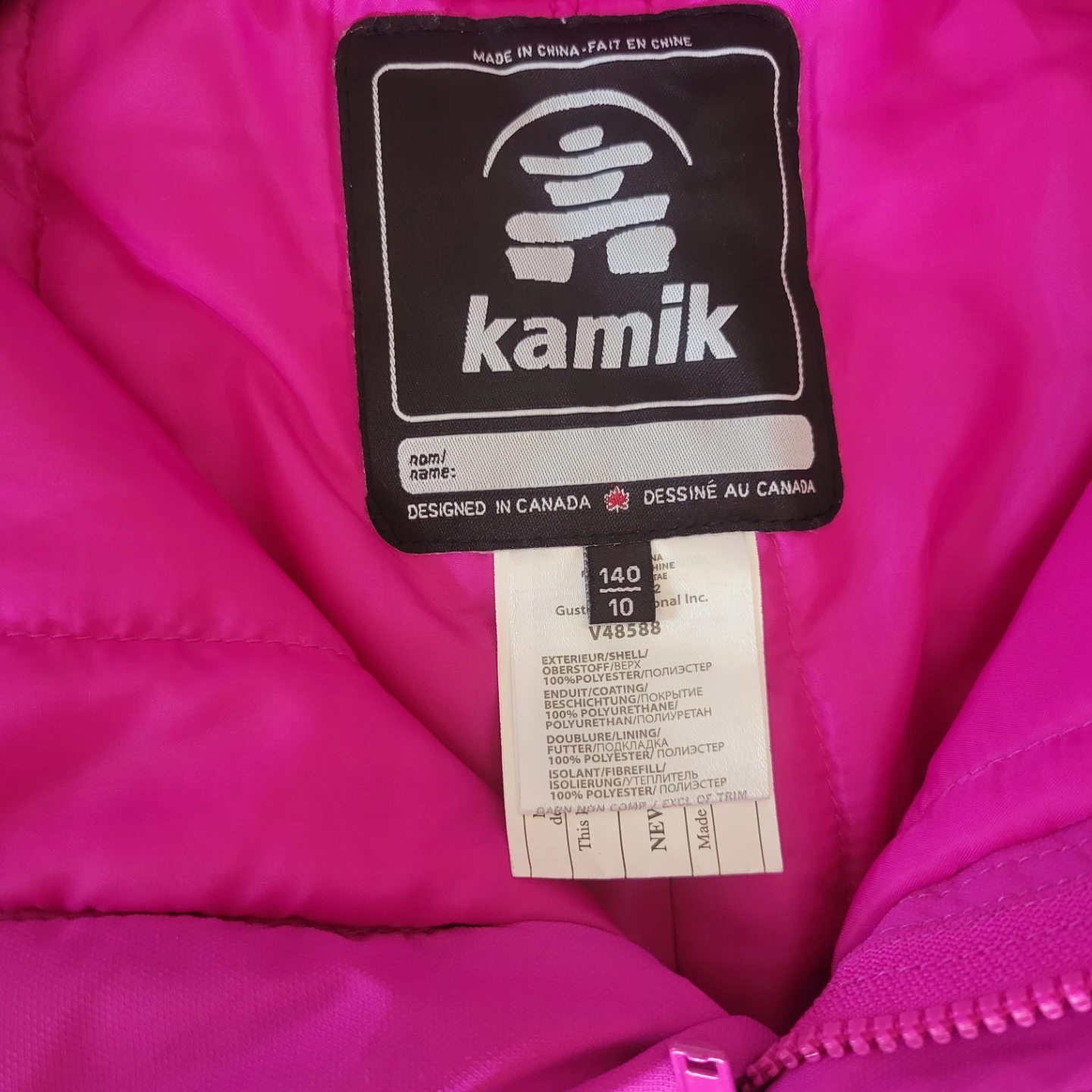 Kamik Girls Pink Ski Jacket and Pants Set - Size 10 - photo 3