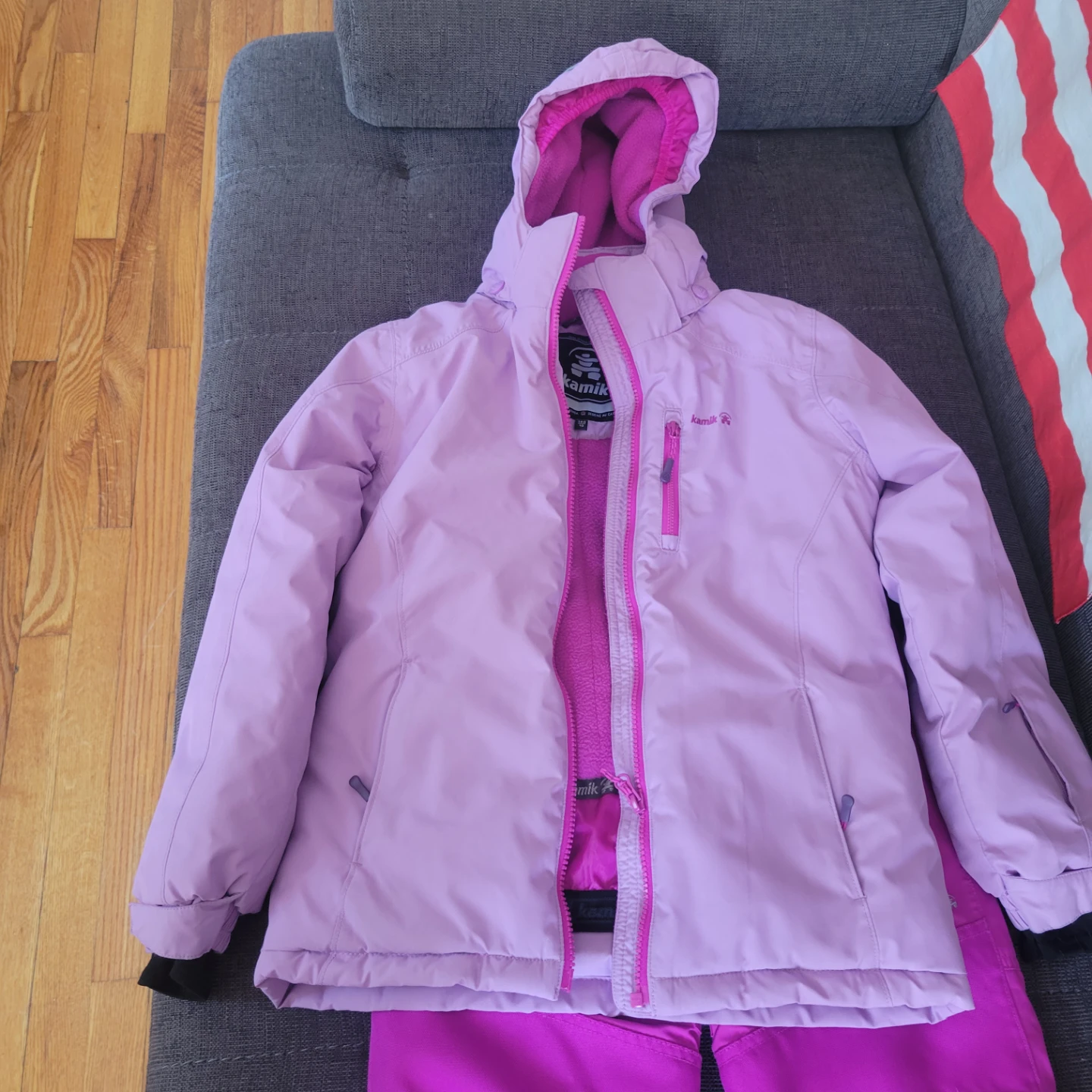 Kamik Girls Pink Ski Jacket and Pants Set - Size 10 - photo 4