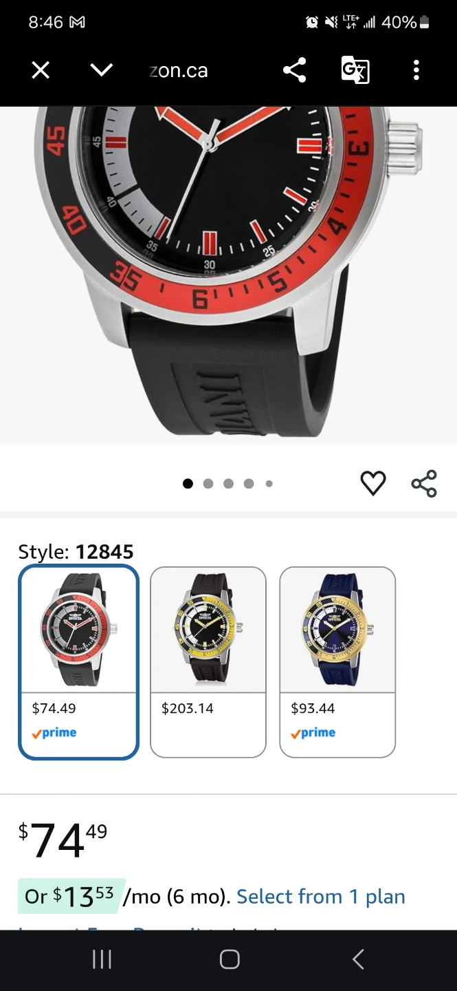 Invicta Style 12845 Watch