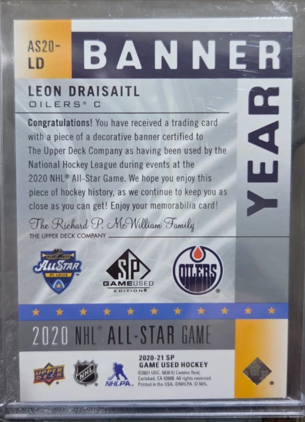2020 NHL All-Star Game Leon Draisaitl - photo 2