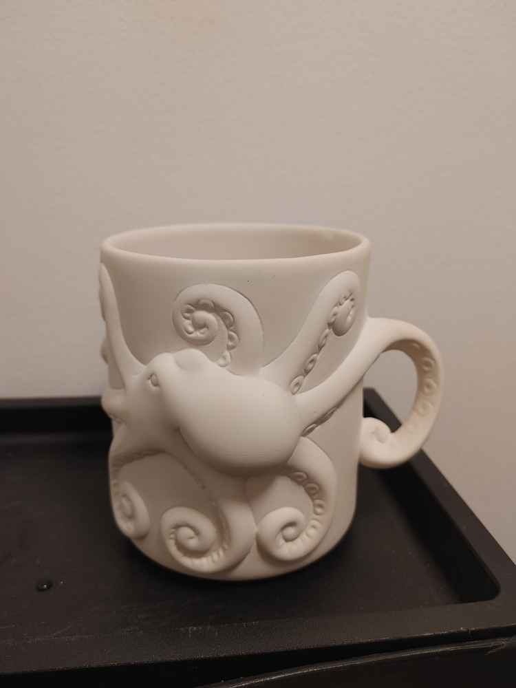 White Octopus Ceramic Mug
