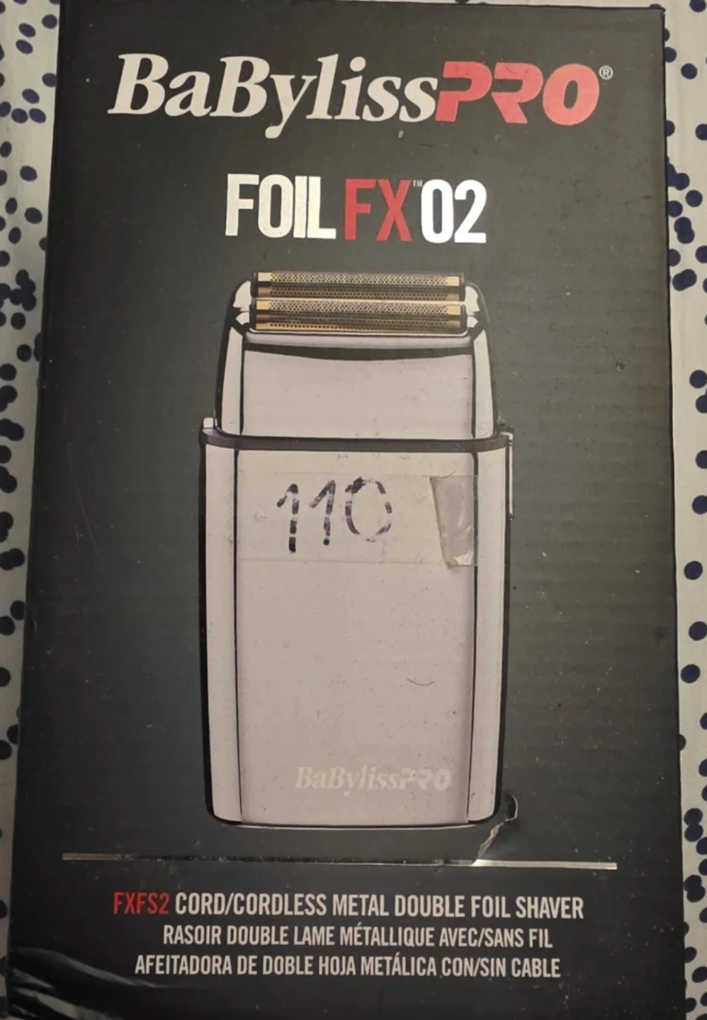 BaBylissPRO FOIL FX02 Cordless Metal Double Foil Shaver