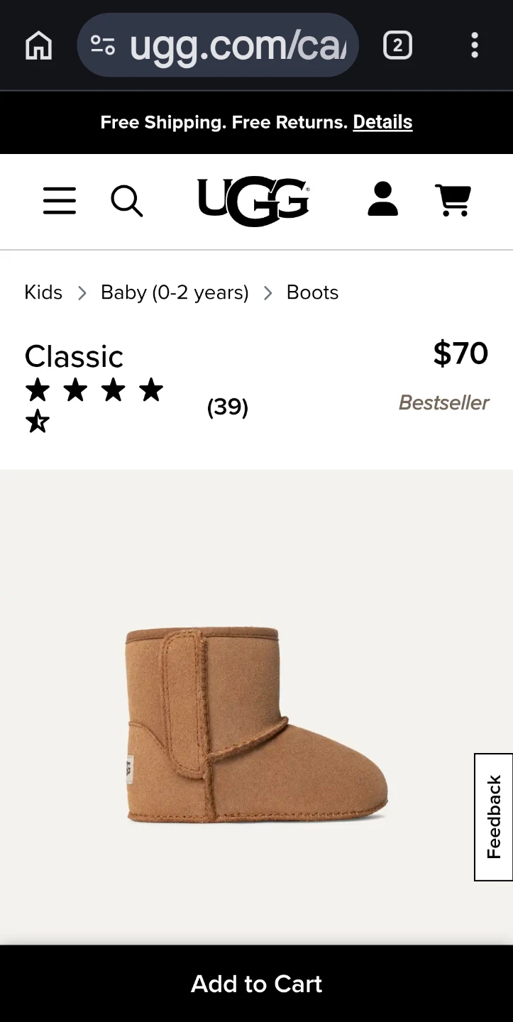 UGG Classic Baby Boots