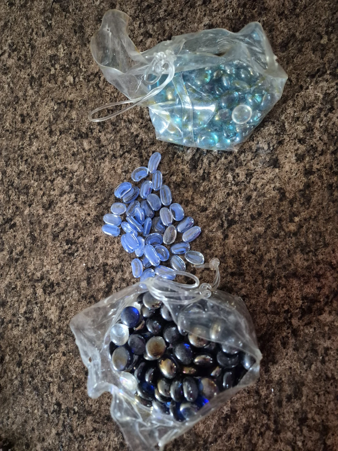 Decorative Glass Gems - Blue, Teal, and Dark Purple/Clear Mix - photo 2