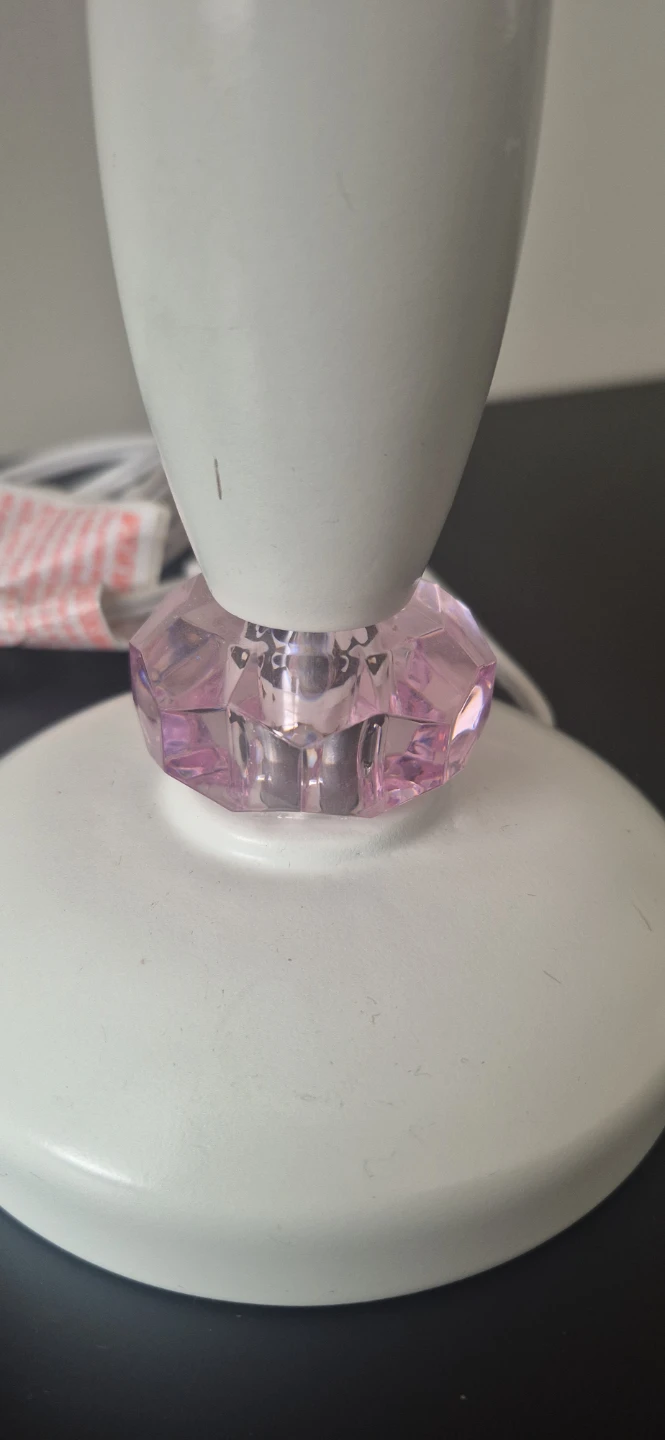 Pink Beaded Heart Lamp - photo 3