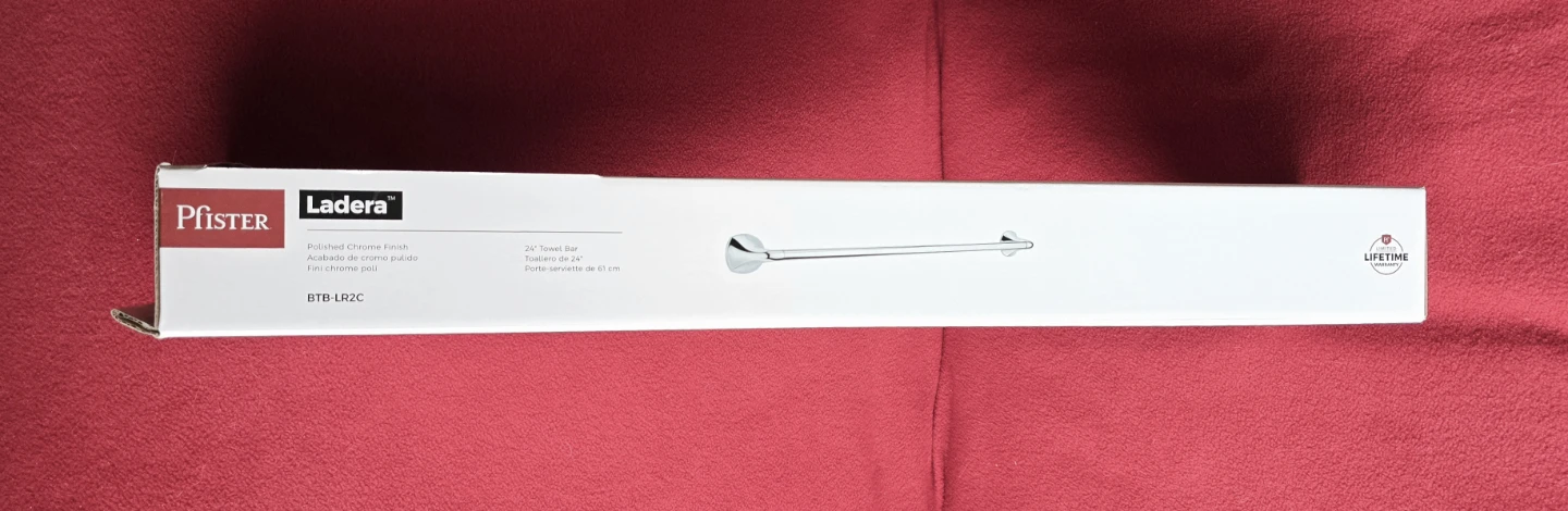 Pfister Ladera 24" Polished Chrome Towel Bar [BTB-LR2C] *NEW* - photo 4