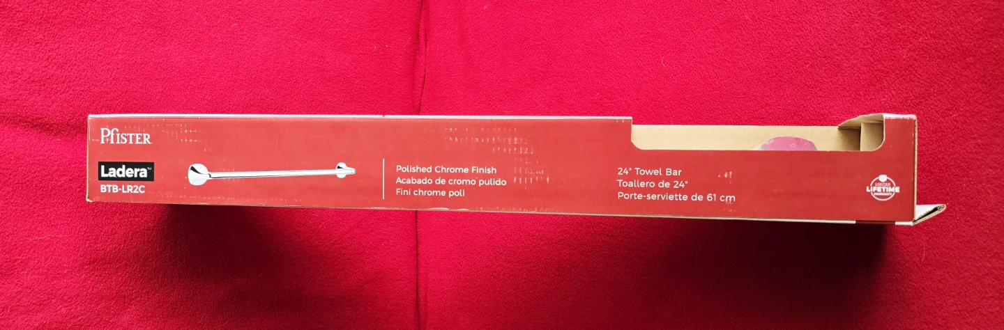 Pfister Ladera 24" Polished Chrome Towel Bar [BTB-LR2C] *NEW* - photo 5