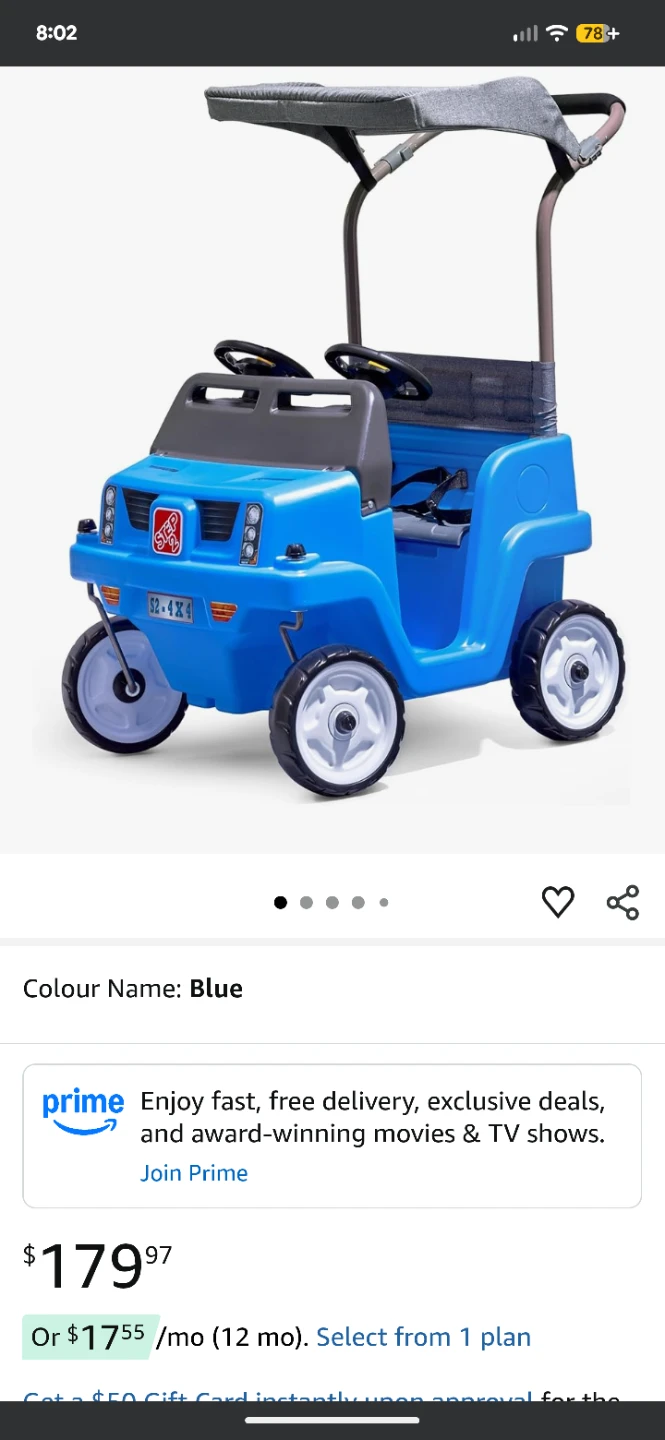 Used condition toddler car