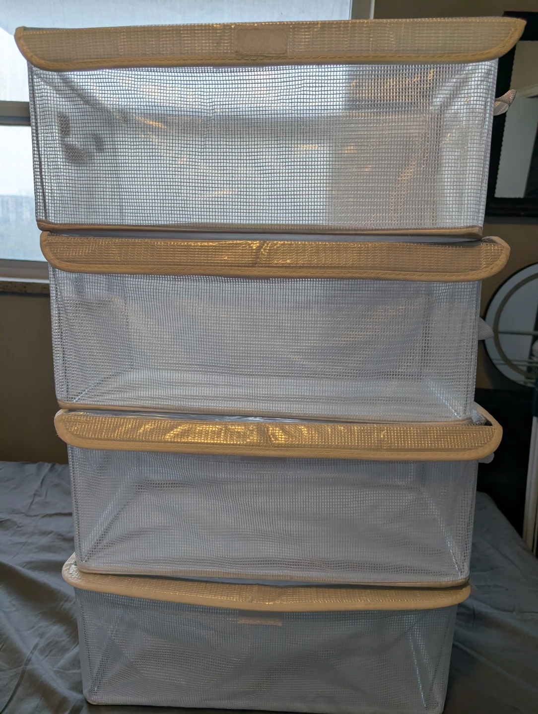 **Moving Sale** Set of 5 Foldable Storage Boxes - photo 3