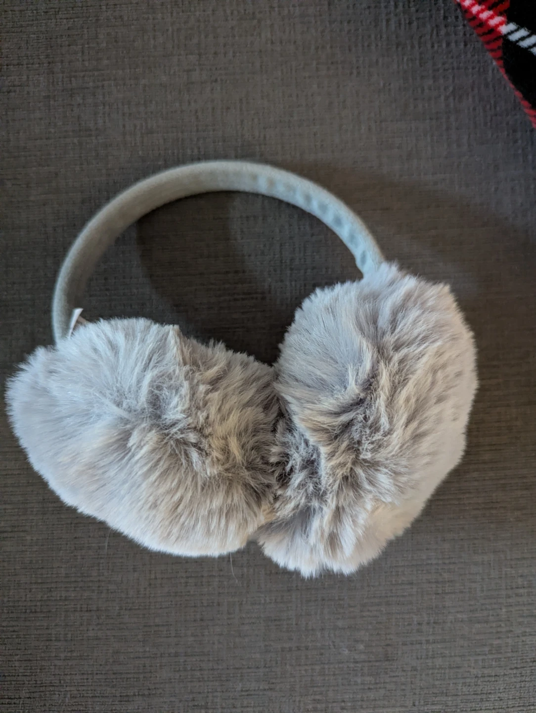 Light Grey Faux Fur Earmuffs
