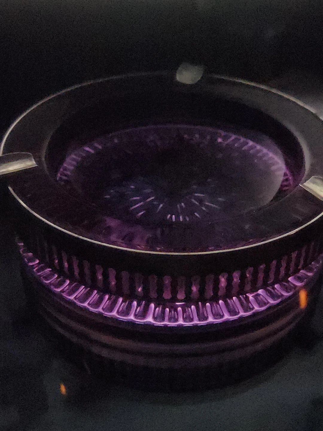 Vintage Purple Glass Ashtray with Silver Rim - photo 3