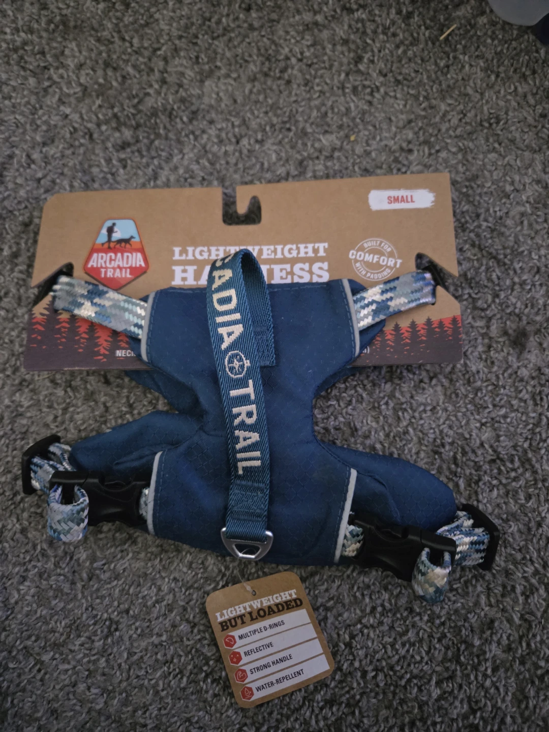 Arcadia Trail Small Blue Lightweight Dog Harness