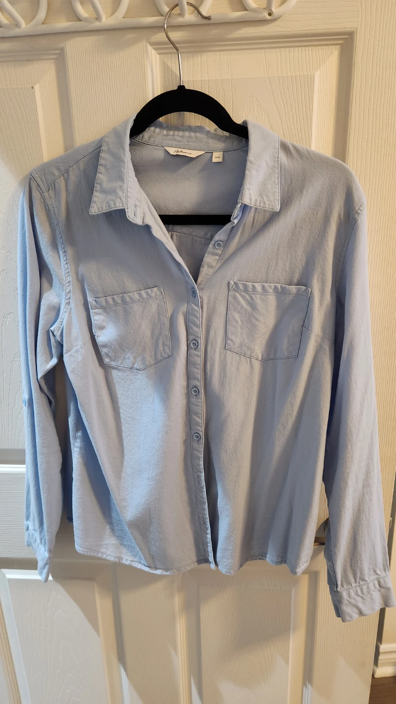 Light Blue Long Sleeve Button-Up Shirt