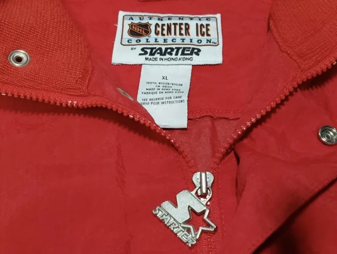 VTG Detroit Red wings ceter ice collection starter jacket  sz XL - photo 5