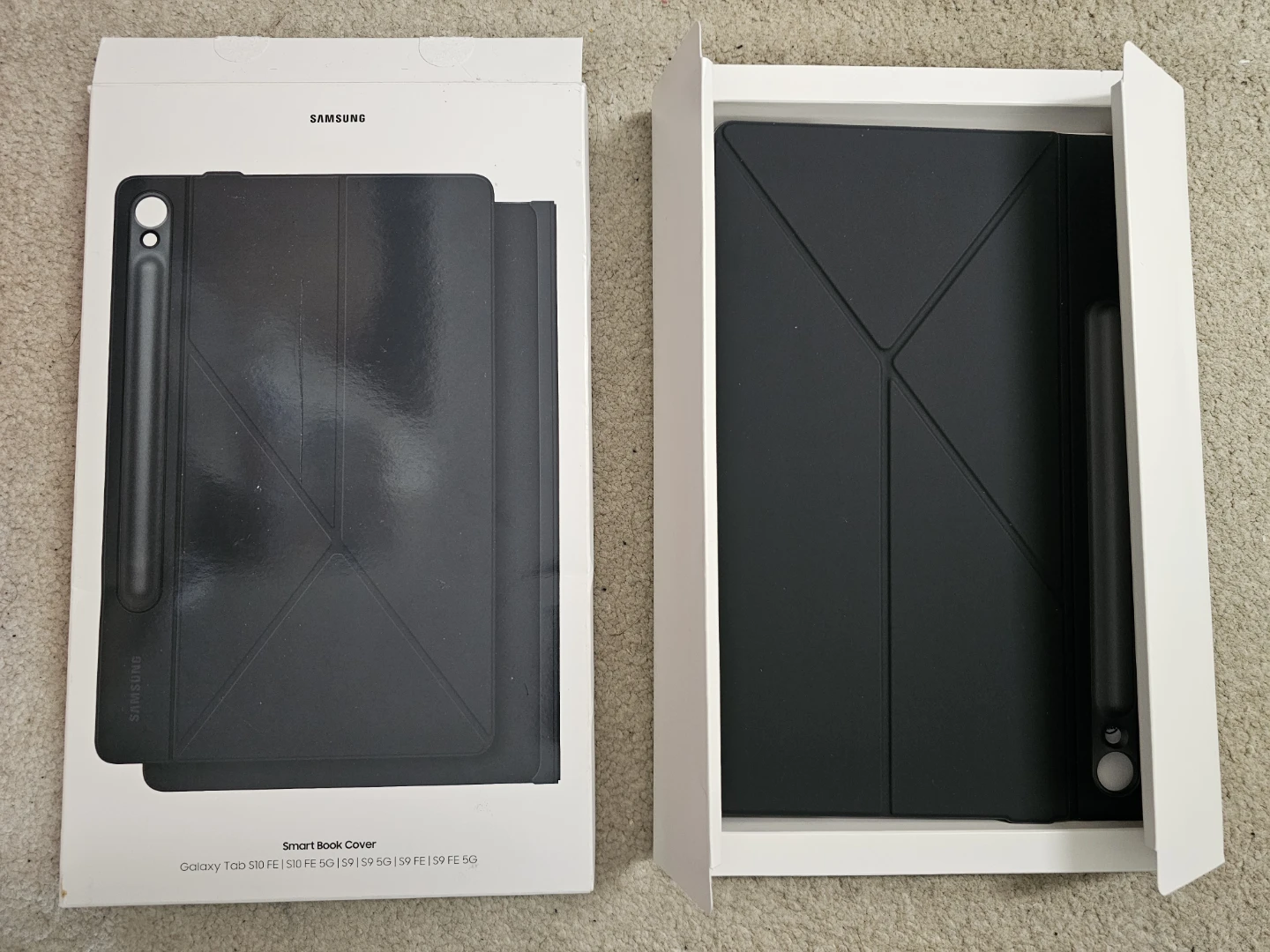 Samsung Smart Book Cover Case for Galaxy Tab S10FE/S9/S9FE-Black