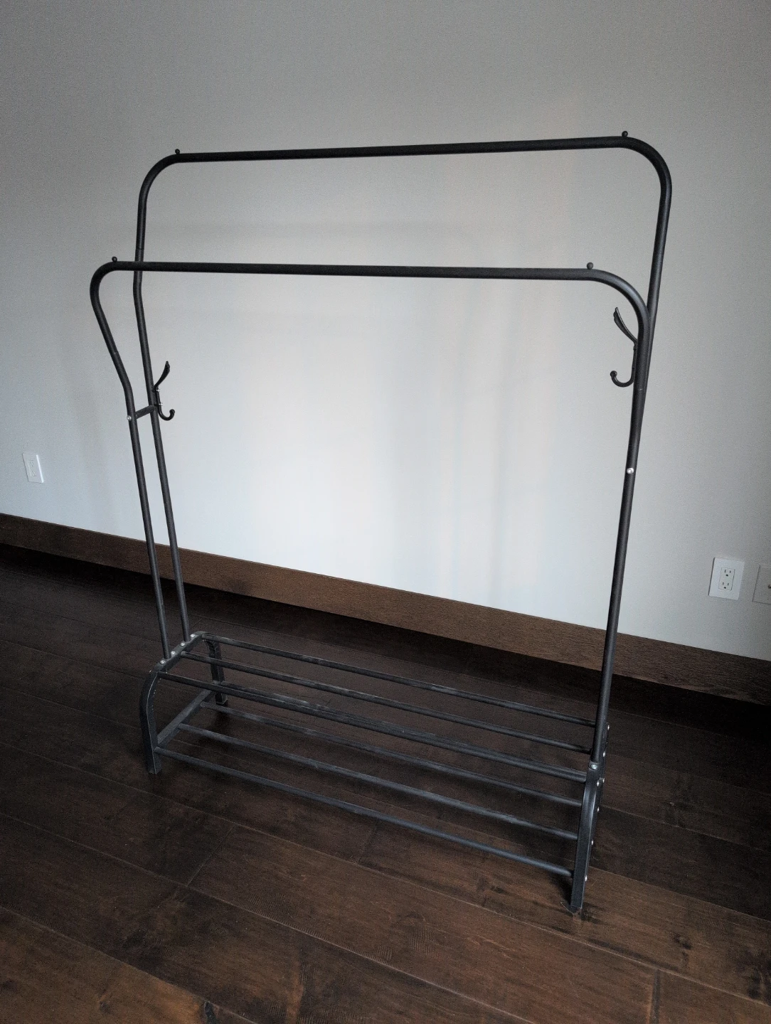 Double Tier Garment Rack with Shoe Shelf