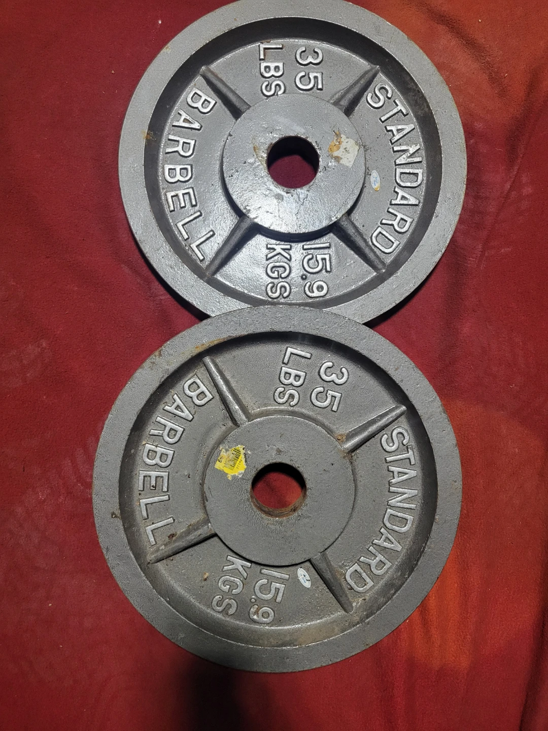 2" HOLE  OLYMPIC PLATES 70LBs 2-35s
