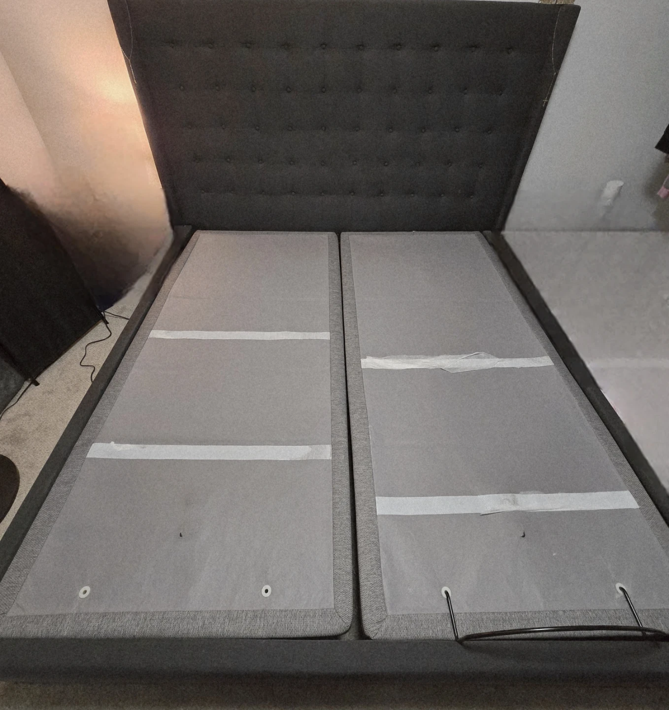 Kingsize bed frame with Headboard and adjustable bed