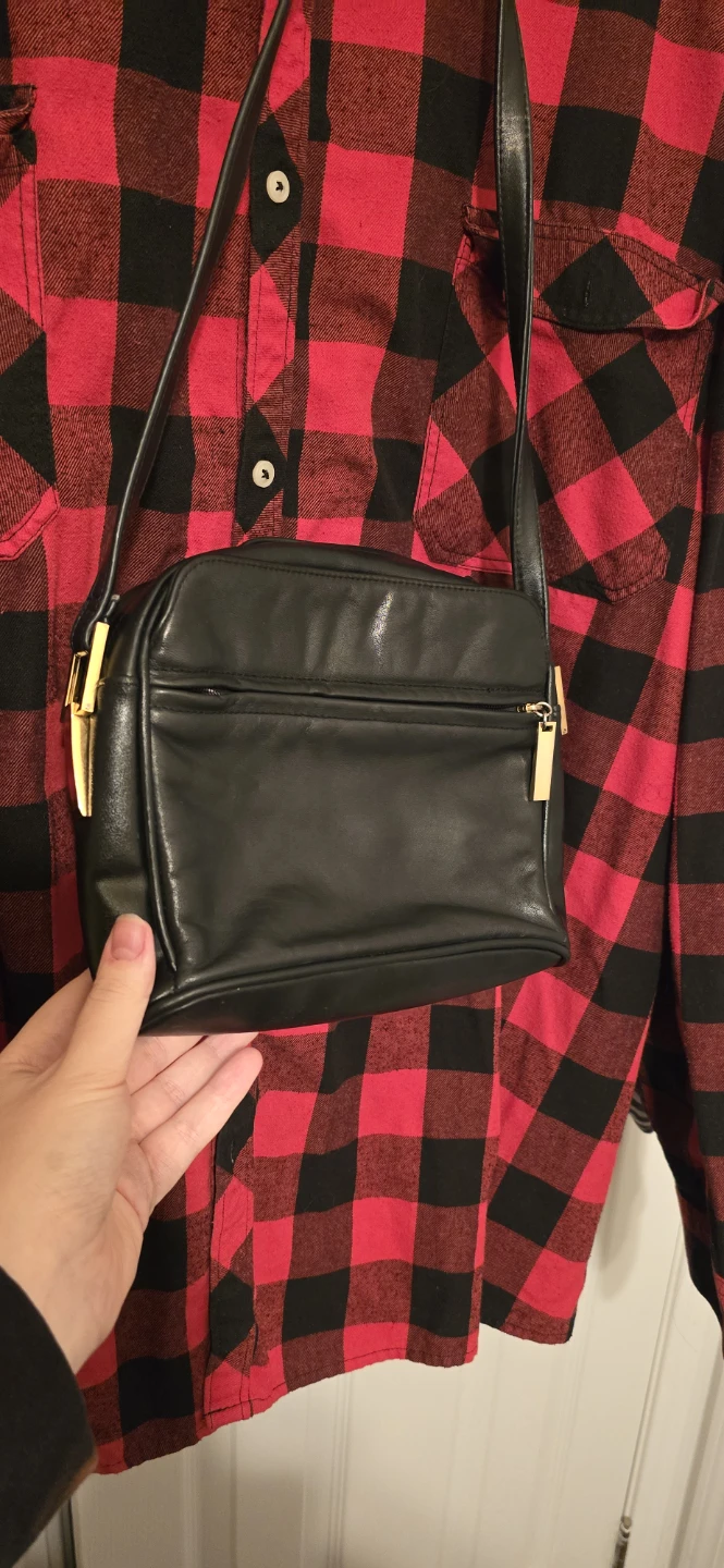 Black Leather Crossbody Bag - photo 2
