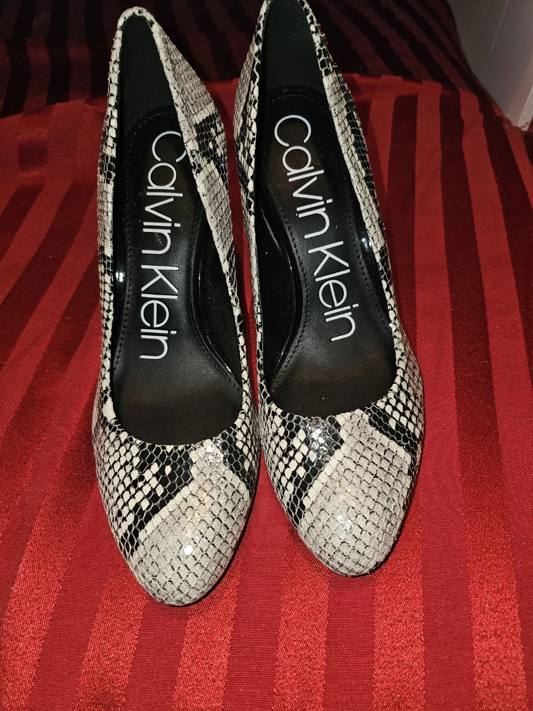 Calvin Klein Women's Snake Print Heels - Size 7