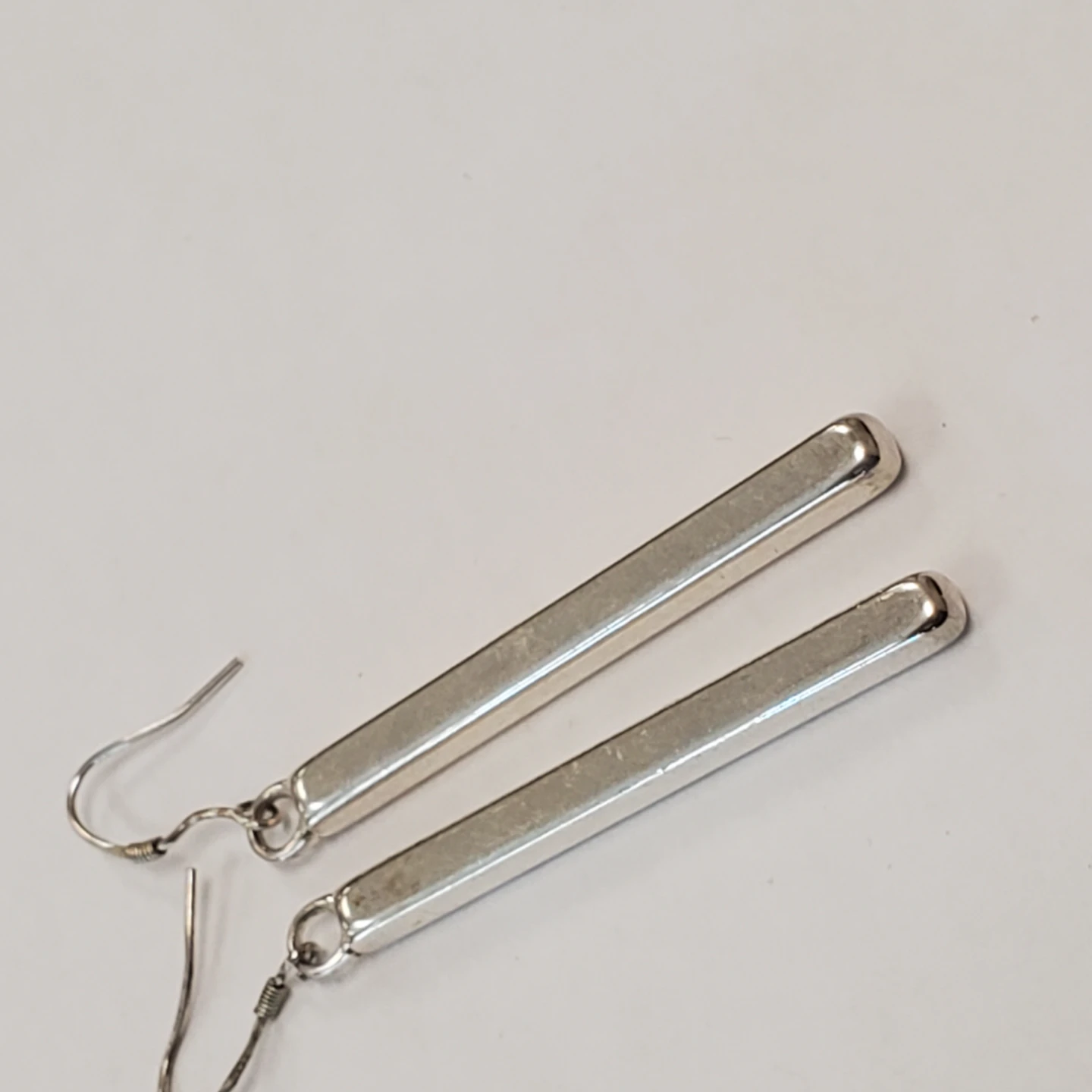 Sterling Silver 925 Bar Dangle Earrings