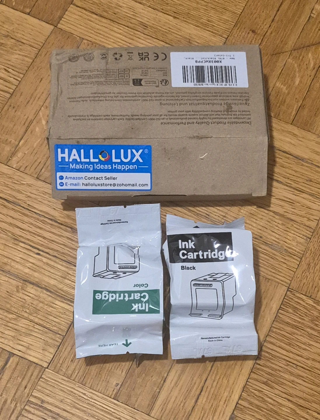 HALLO LUX 67XL Ink Cartridges Black & Color Combo Pack