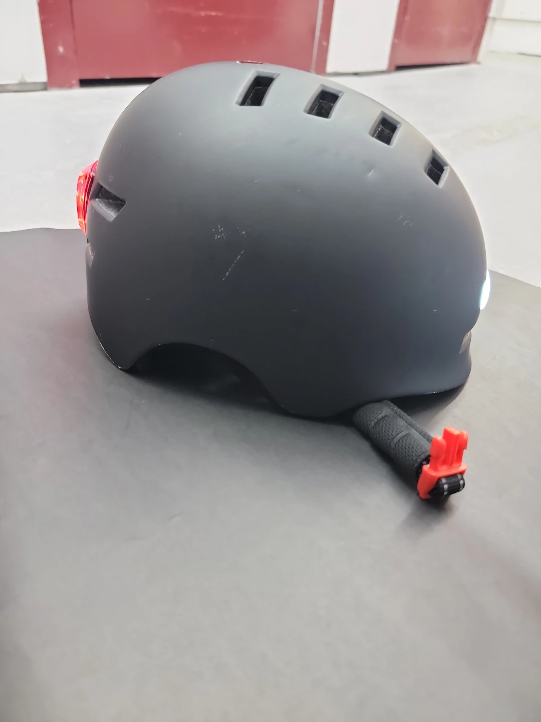 Black Commuter Helmet with LED Lights - photo 3