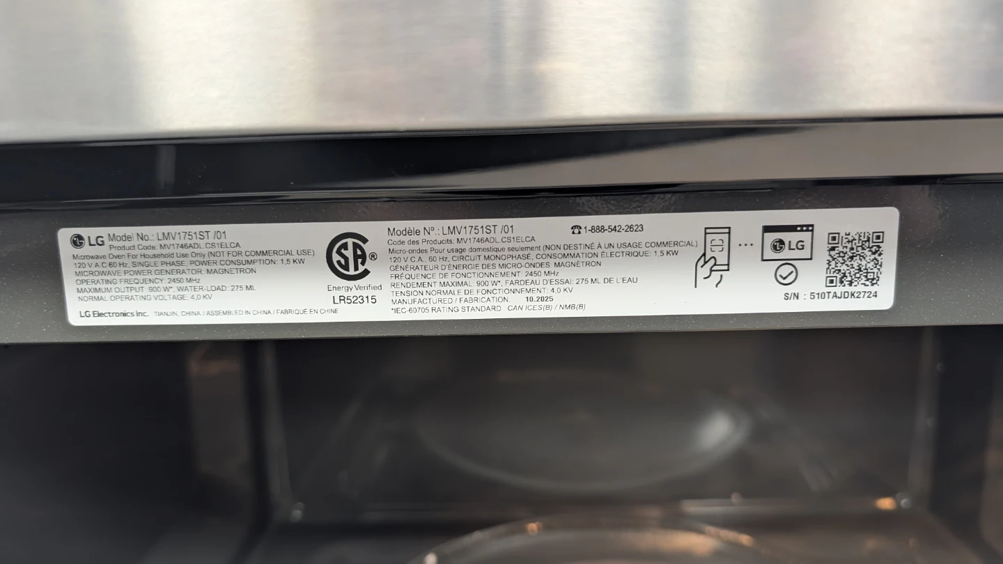LG Microwave Oven LMV1751ST - photo 3