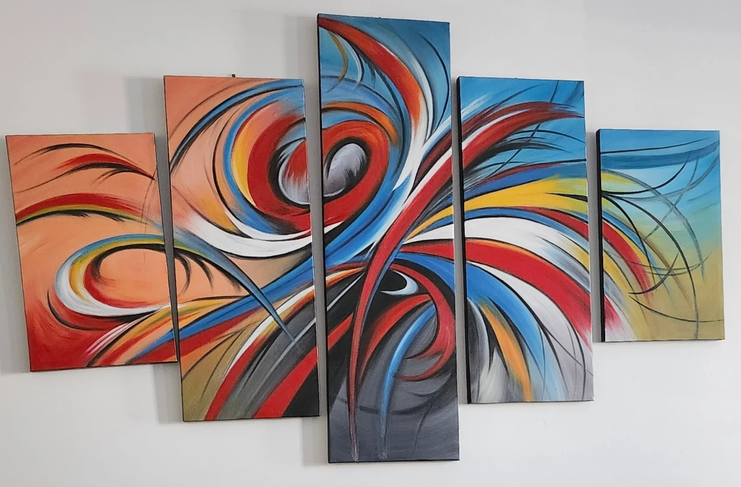 Abstract 5-Piece Canvas Wall Art Set