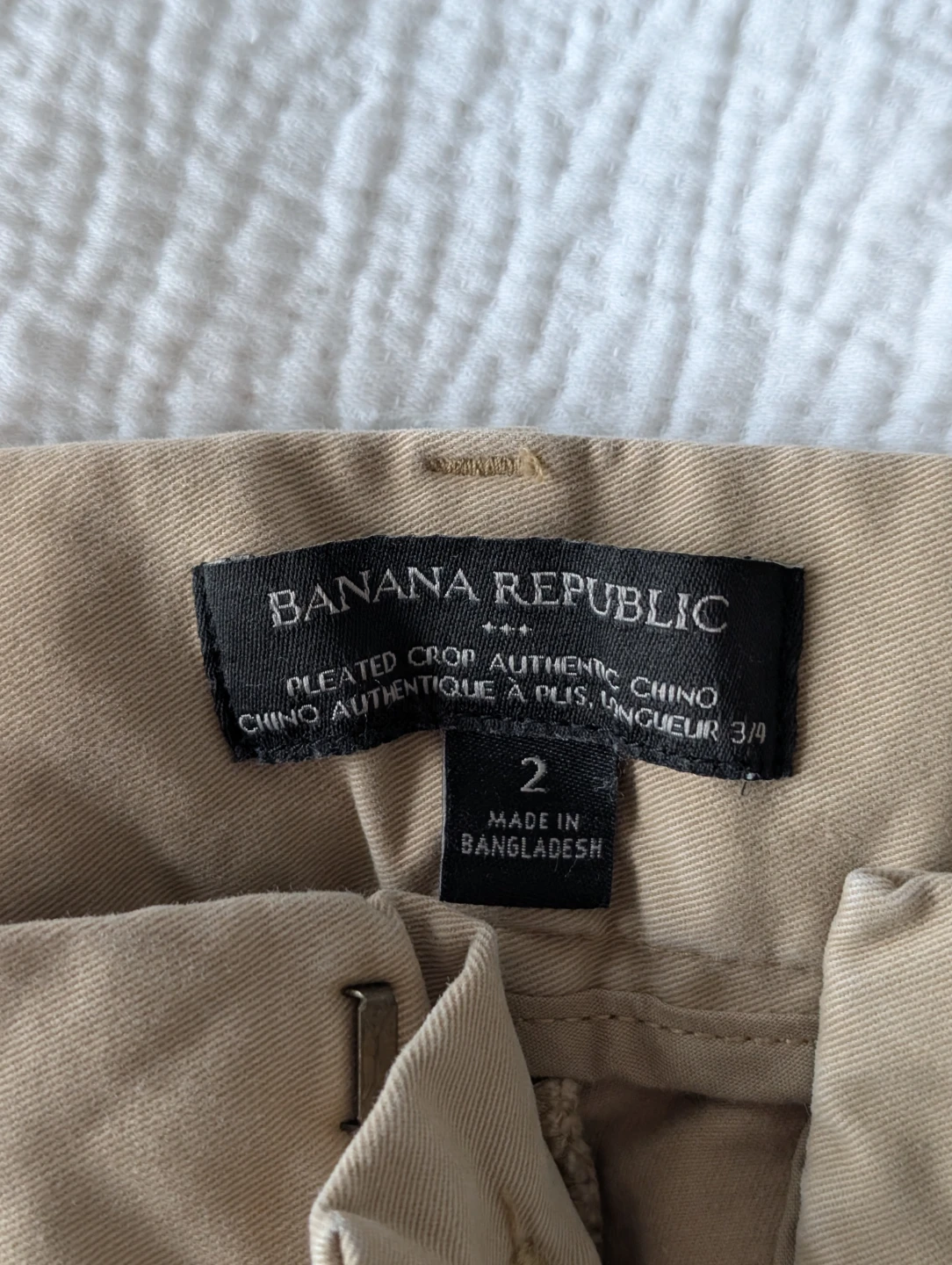 Banana Republic Pleated Crop Chino Pants Size 2 - photo 3