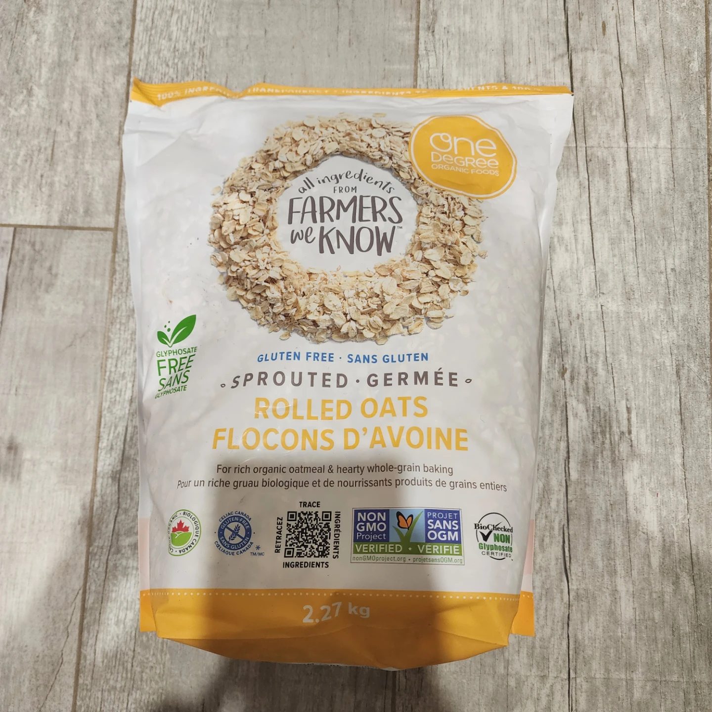 Organic Rolled Oats 2.27 kg bag