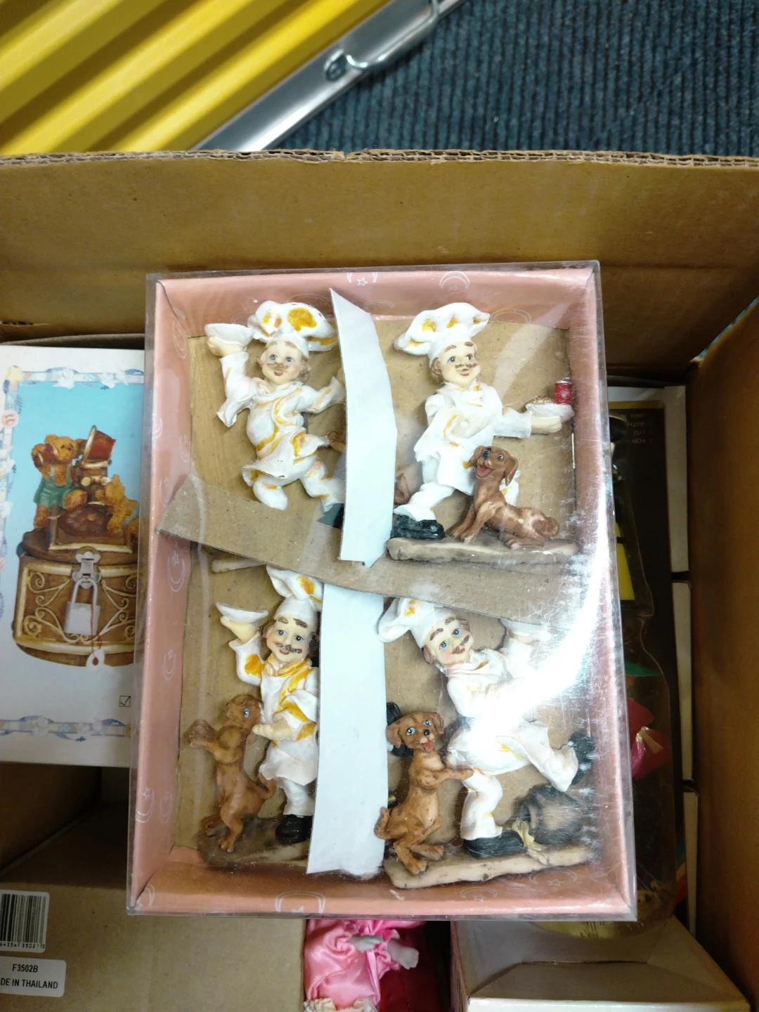 Set of 4 Chef with Dogs Figurines
