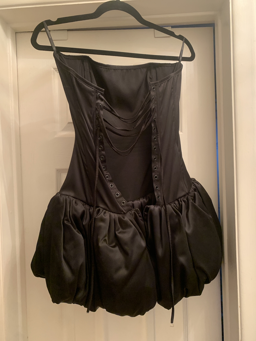 short black corset prom dress - photo 2