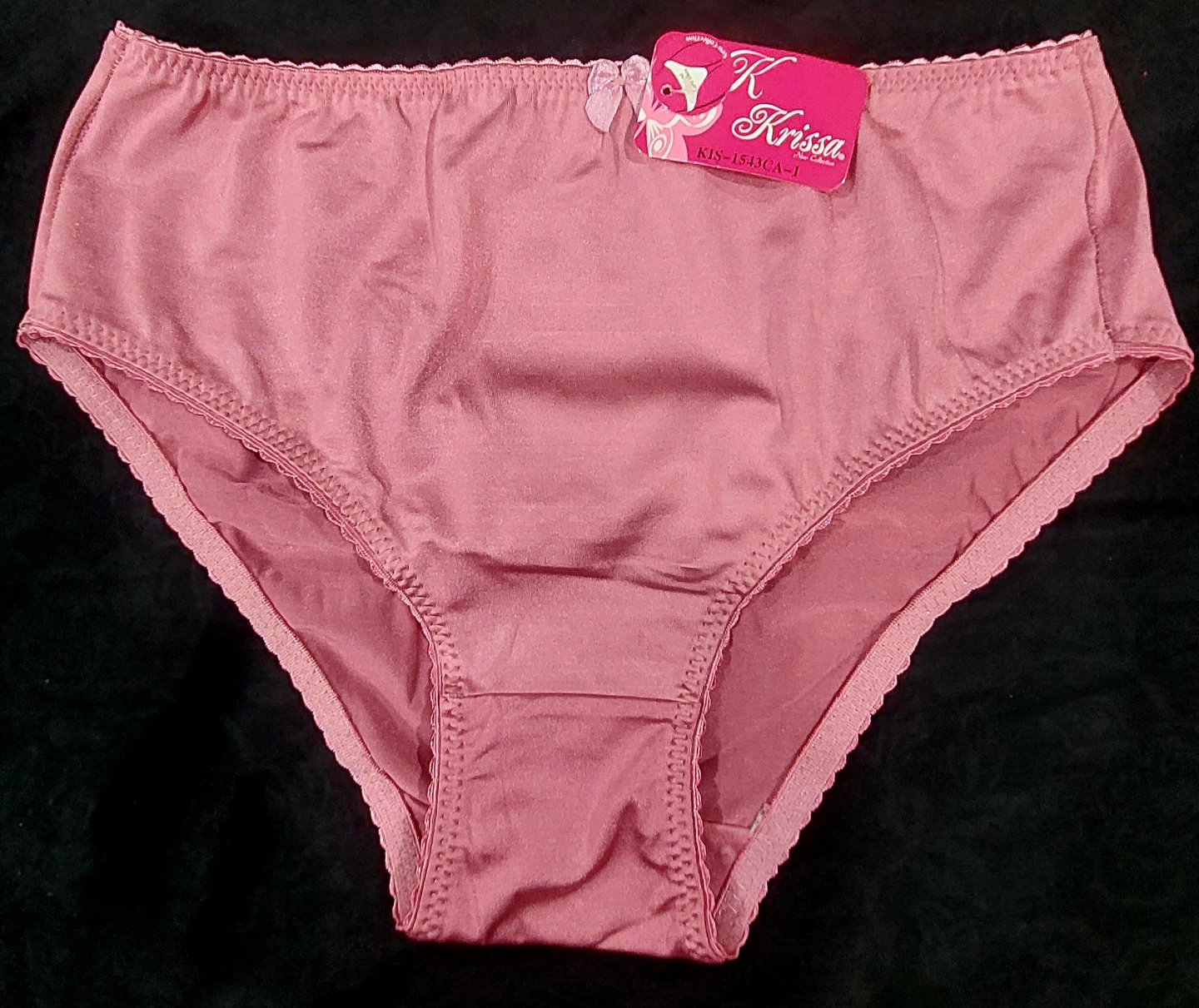 Krissa Women's Pink Satin Briefs KIS-1513CA-1