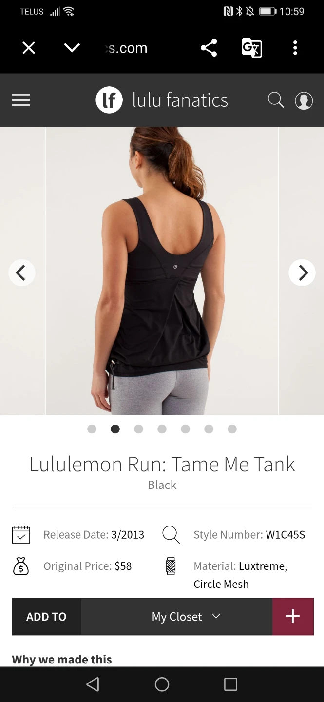 Lululemon Run Tame Me Tank Black s6 - photo 2