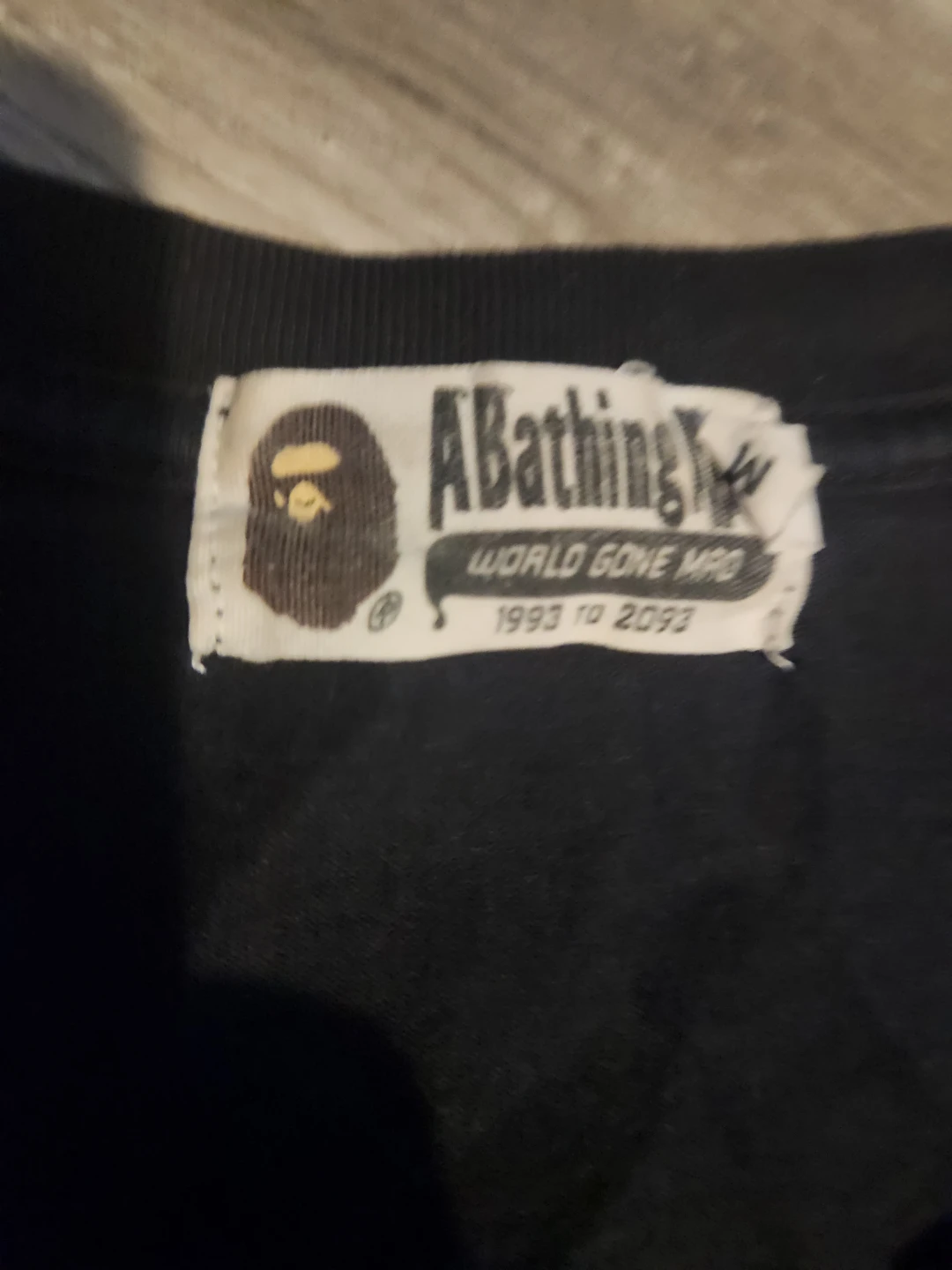A Bathing Ape Black T-Shirt with Plaid Pocket - photo 3