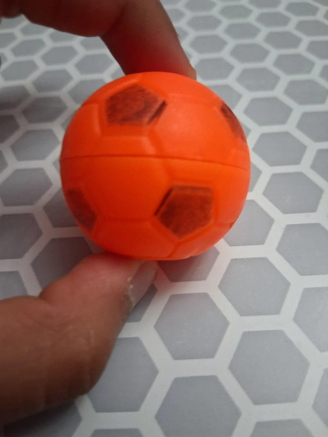Orange Soccer Ball Shaped Container
