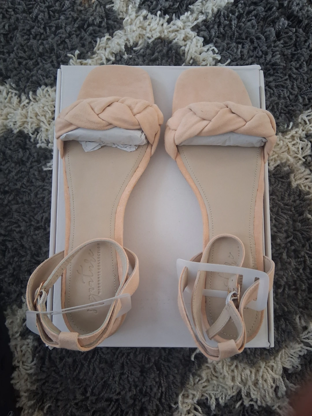 Journee Signature Women's Sellma Braided Flat Sandals - Peach - photo 2