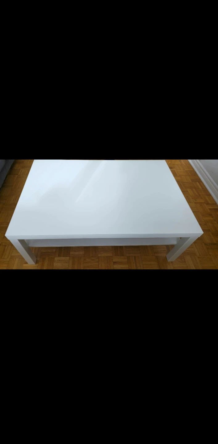 White Coffee Table with Shelf - photo 5