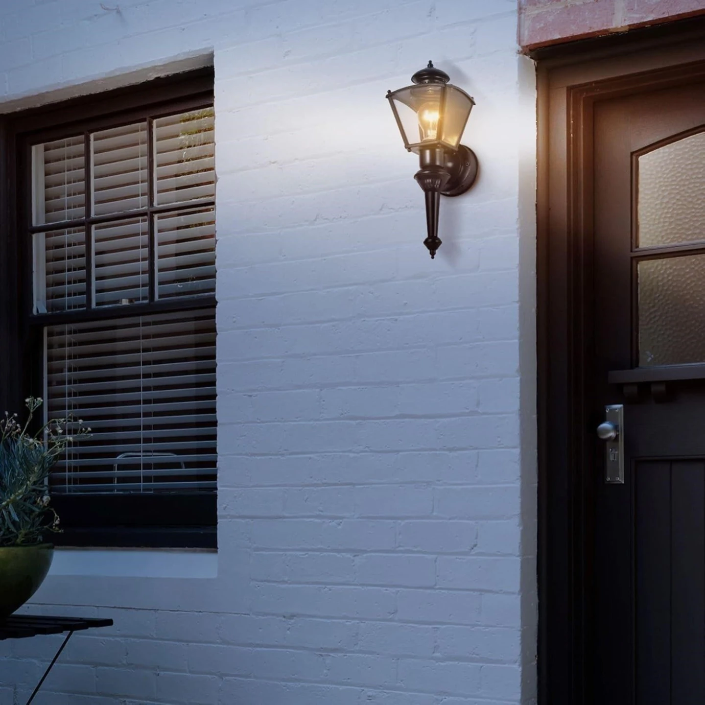 New - Black Outdoor Wall Lantern Fixture - photo 5