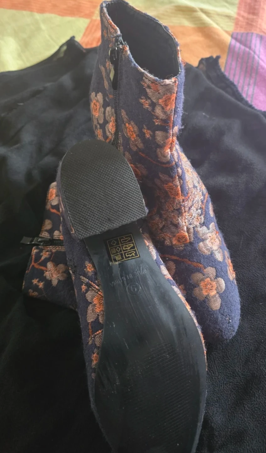 Women's Floral Ankle Boots - photo 3