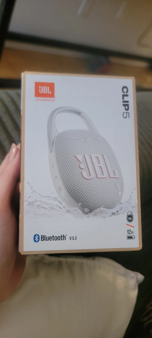 JBL CLIP 5 Portable Waterproof Bluetooth Speaker - White