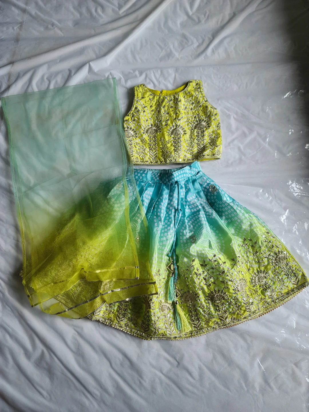 Kids Lehengha Choli Set with Dupatta - Size- 1 year old