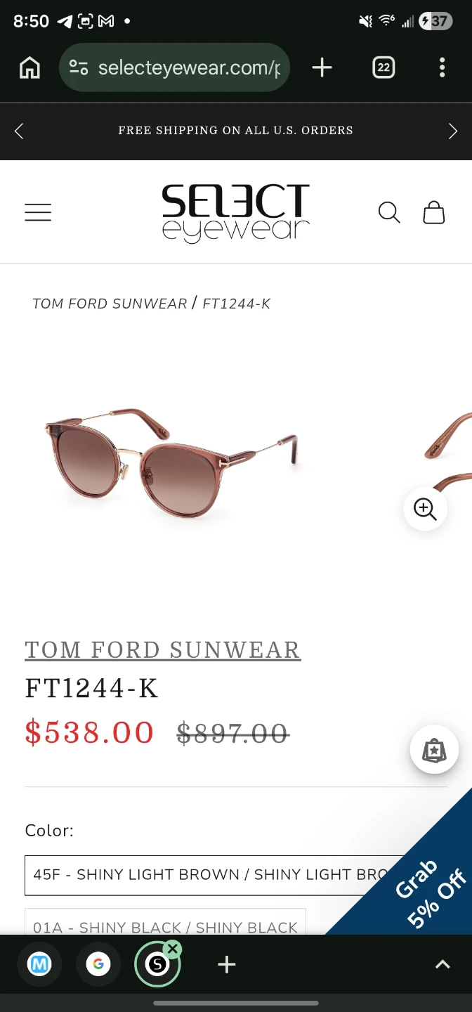 Tom Ford FT1244-K Sunglasses - photo 5