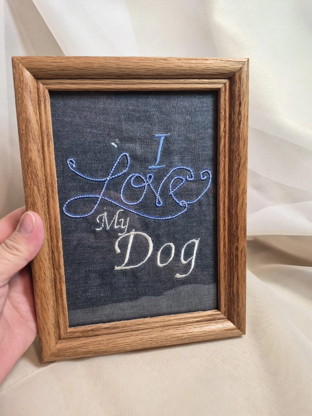 Love My Dog Framed Embroidered 5x7 Wall Decor - - photo 4
