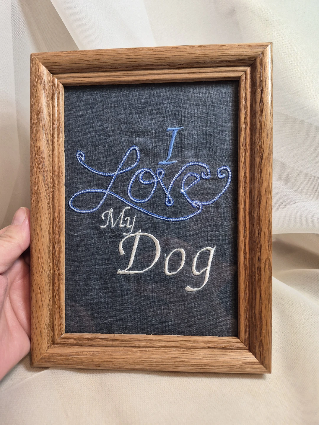 Love My Dog Framed Embroidered 5x7 Wall Decor - - photo 5