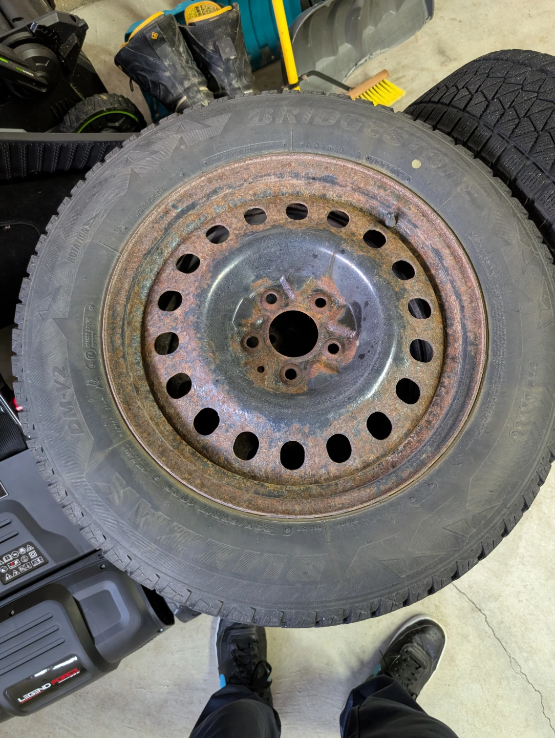 Bridgestone 225/65R17 Winter Tires on Steel Rims - photo 2