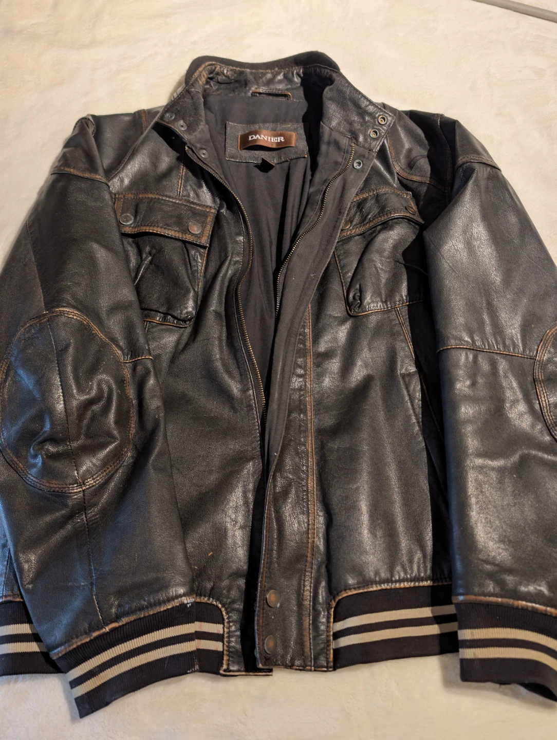 Danier Leather Bomber Jacket - Size L